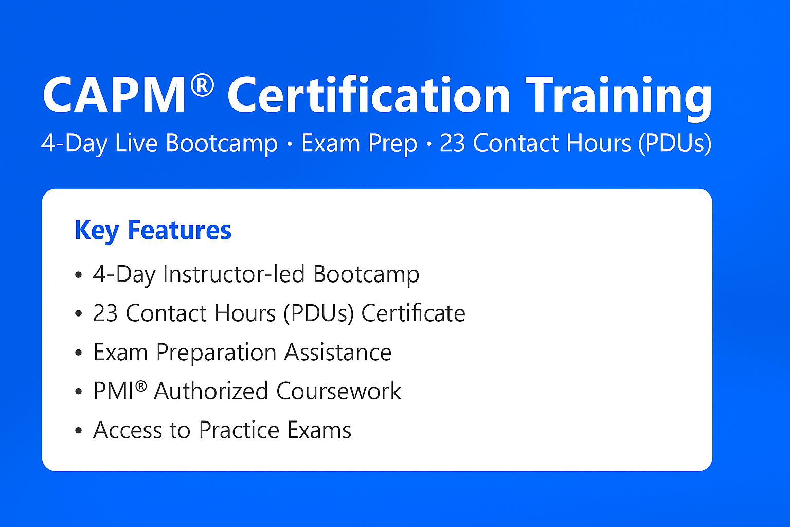 CAPM® Certification Training